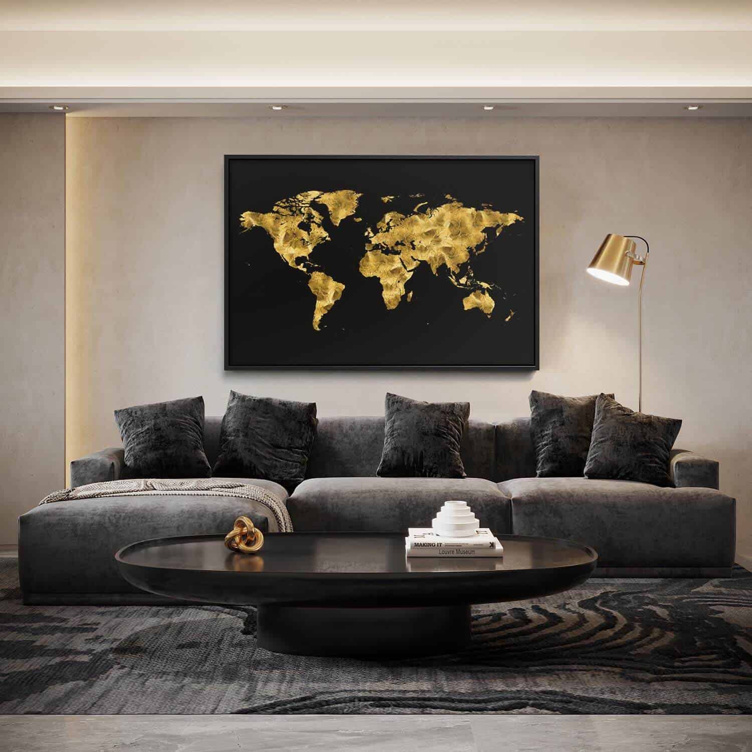 "Golden World Map"