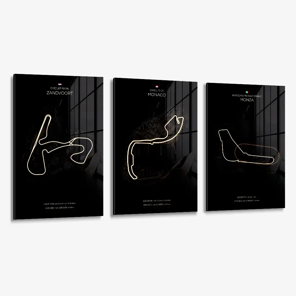 Bundle: "F1 Tracks" (3x) – Glas