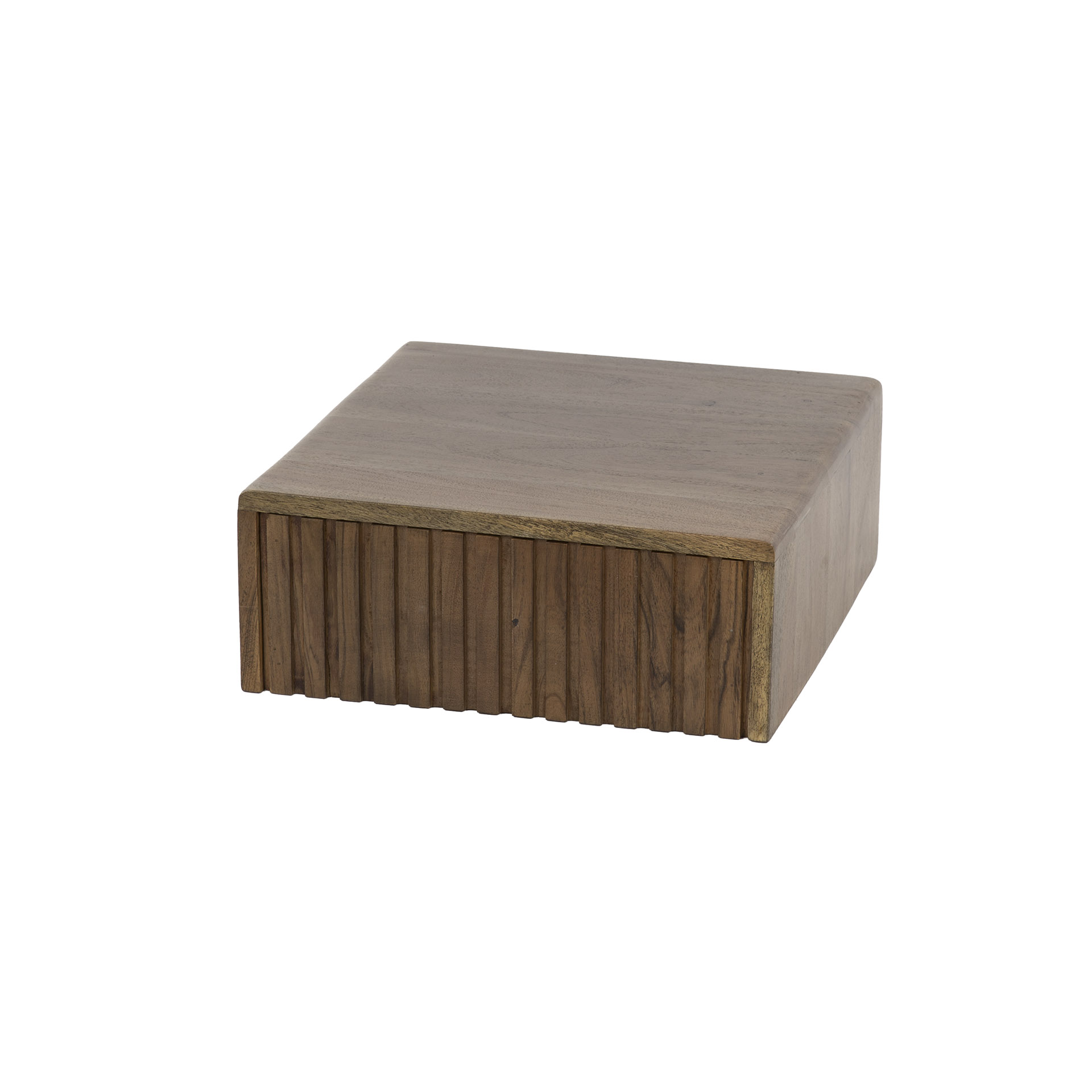Sängbord Carve flytande - 1 låda - per 2 - Acacia brun