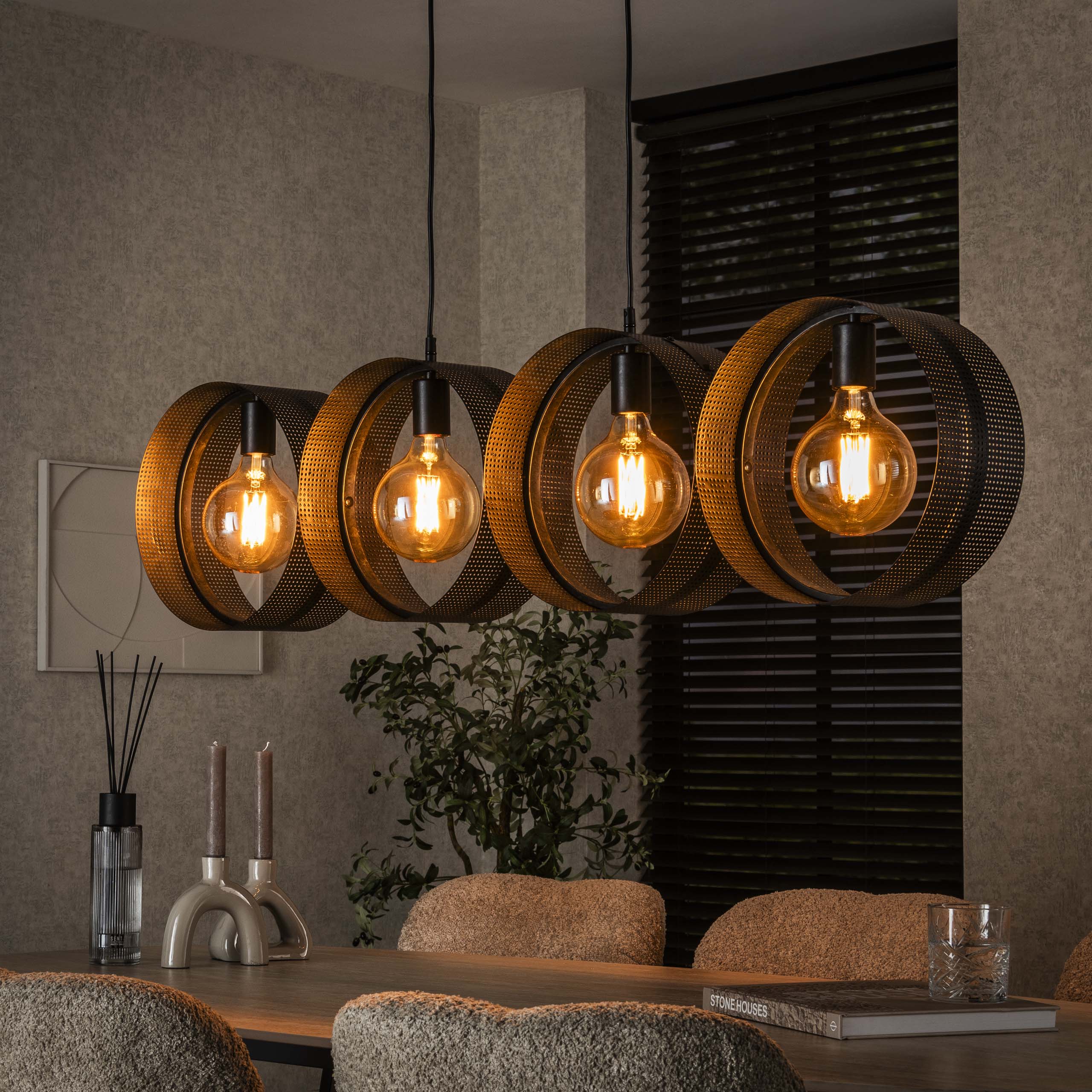 Hänglampa Ringnät 4-light - Charcoal