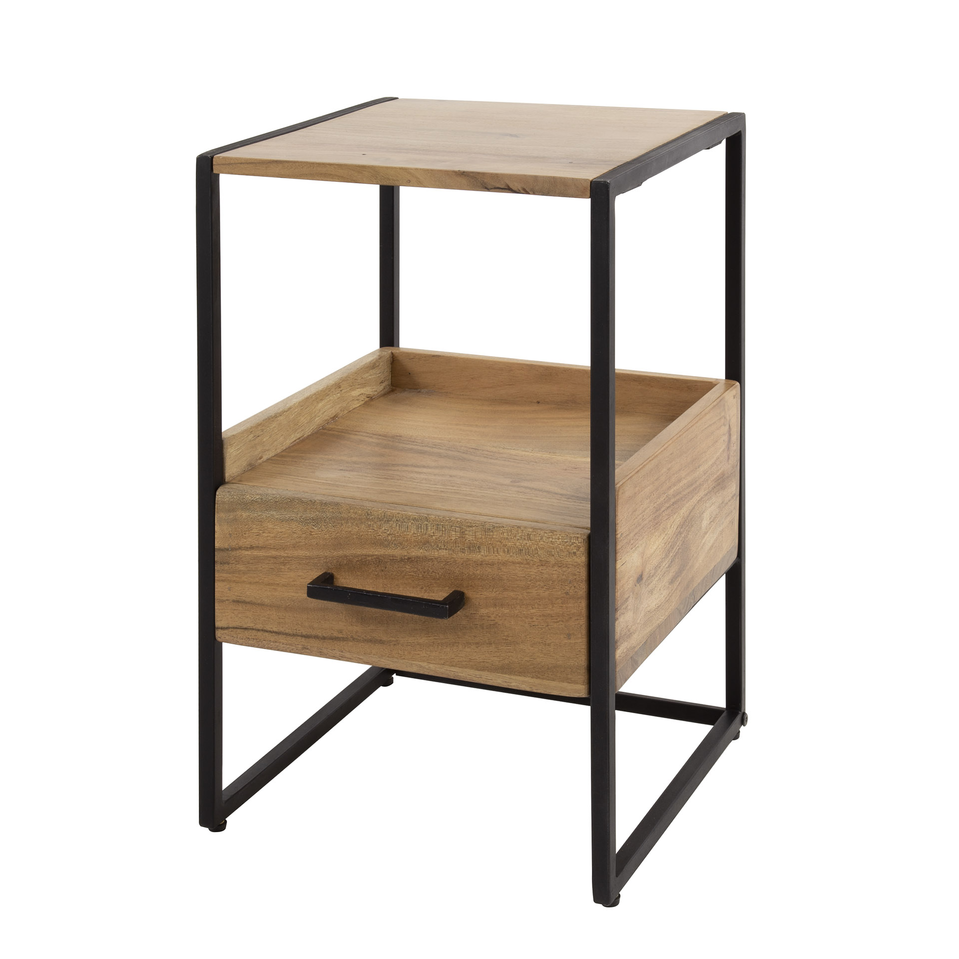 Sängbord 1L XS nisch / Solid akacia natur