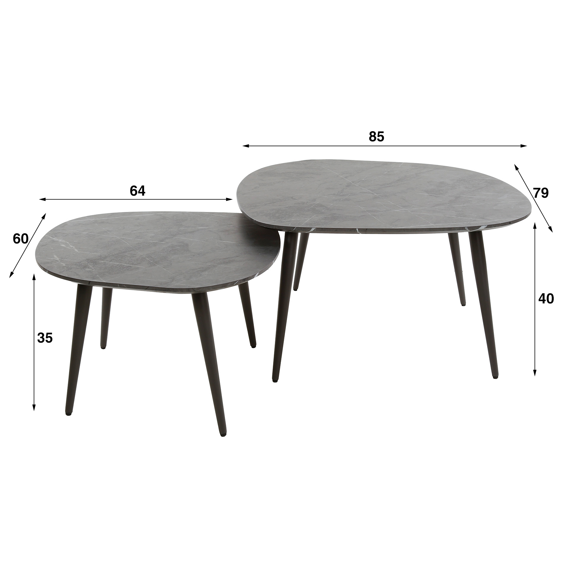 Soffbordsset/2 rock organic / 3D svartbrun