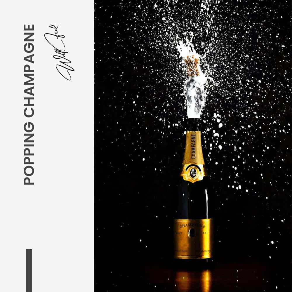Popping Champagne – Glas