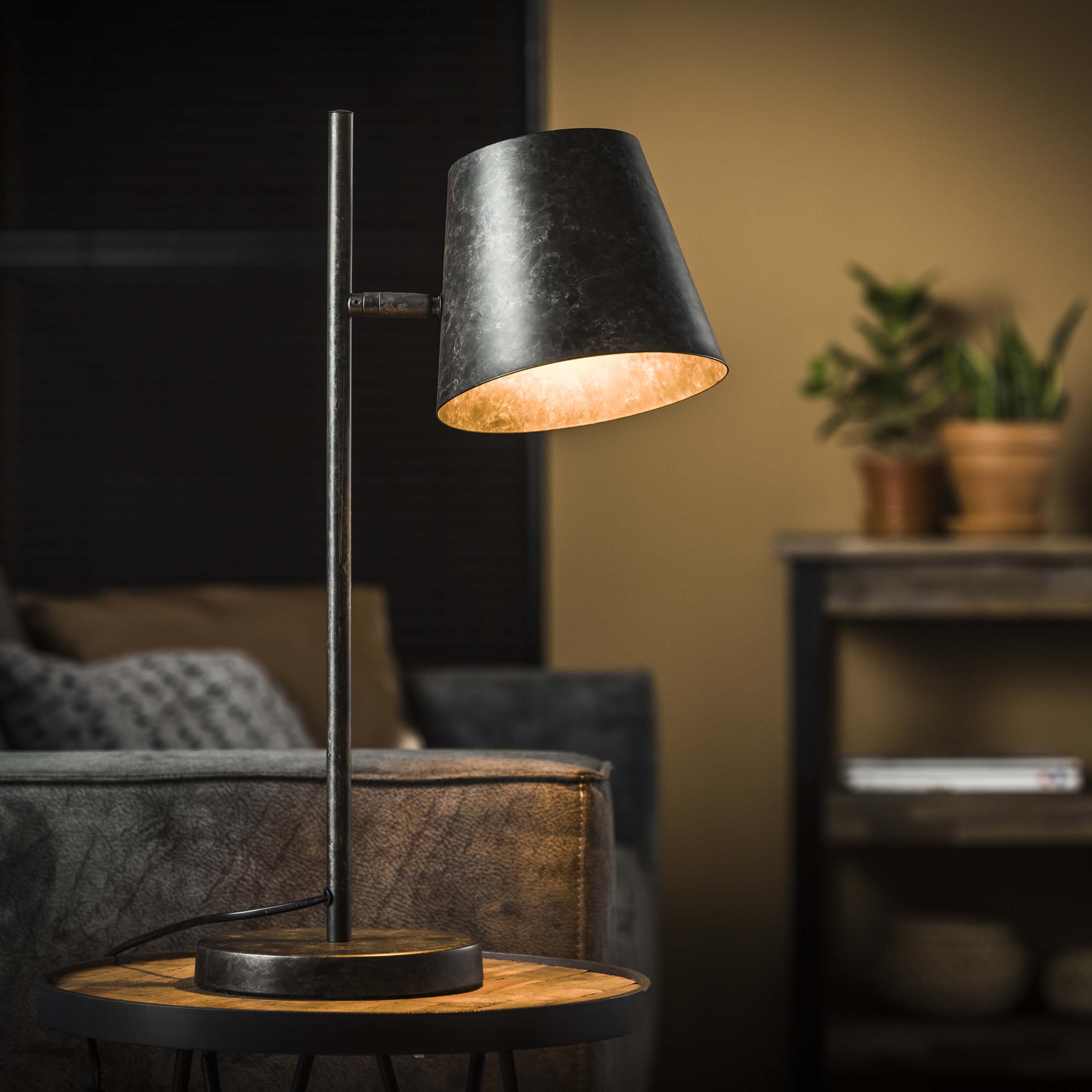 Bordslampa 1L justerbar metallskärm / Charcoal