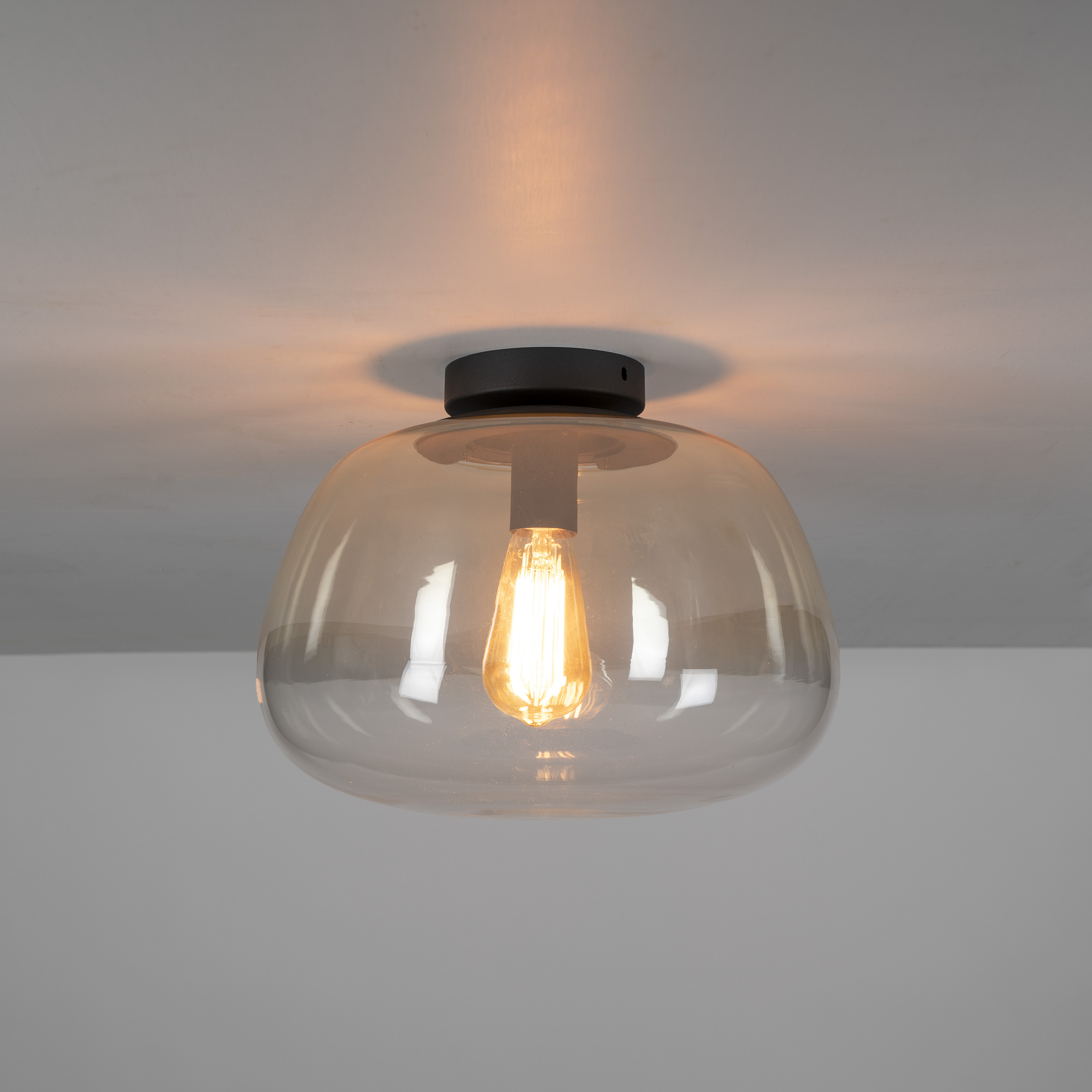 Taklampa Pulse Shaded 1-light - bärnstensfärgad glas