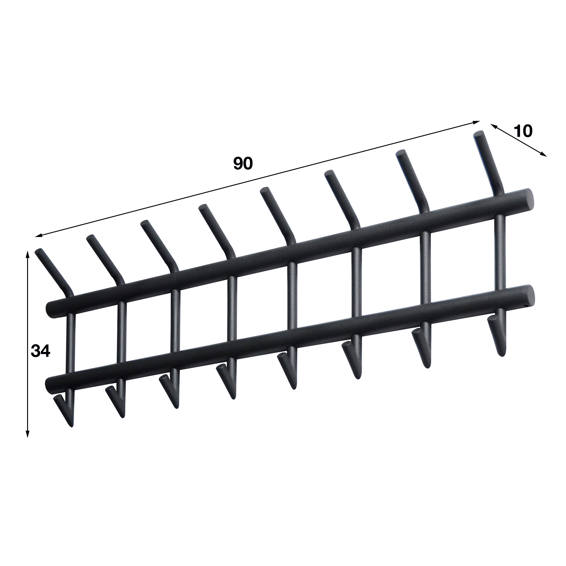 Klädställ Stålkrokar (8 krokar)