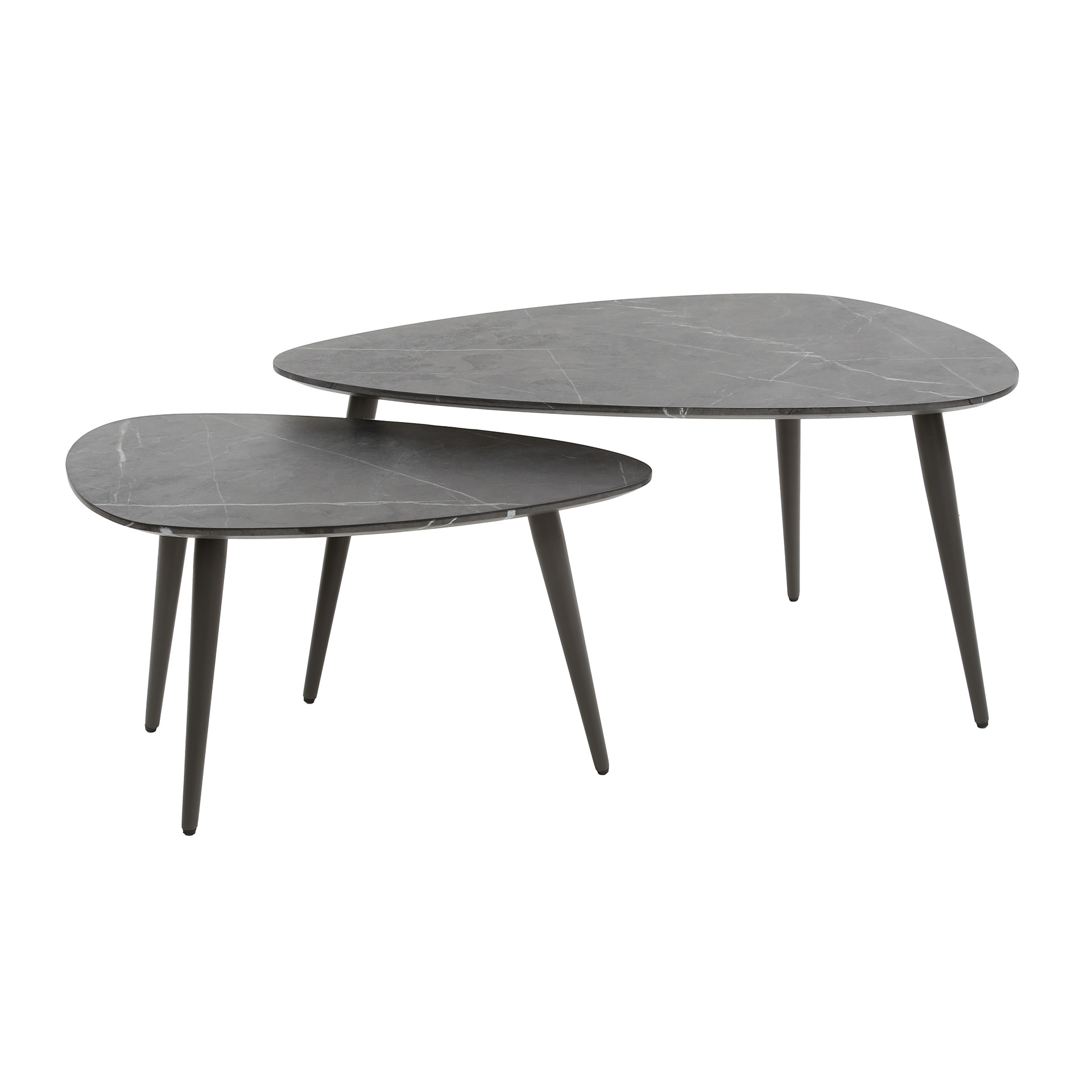 Soffbordsset/2 päronformade ekologiska / 3D svartbrun