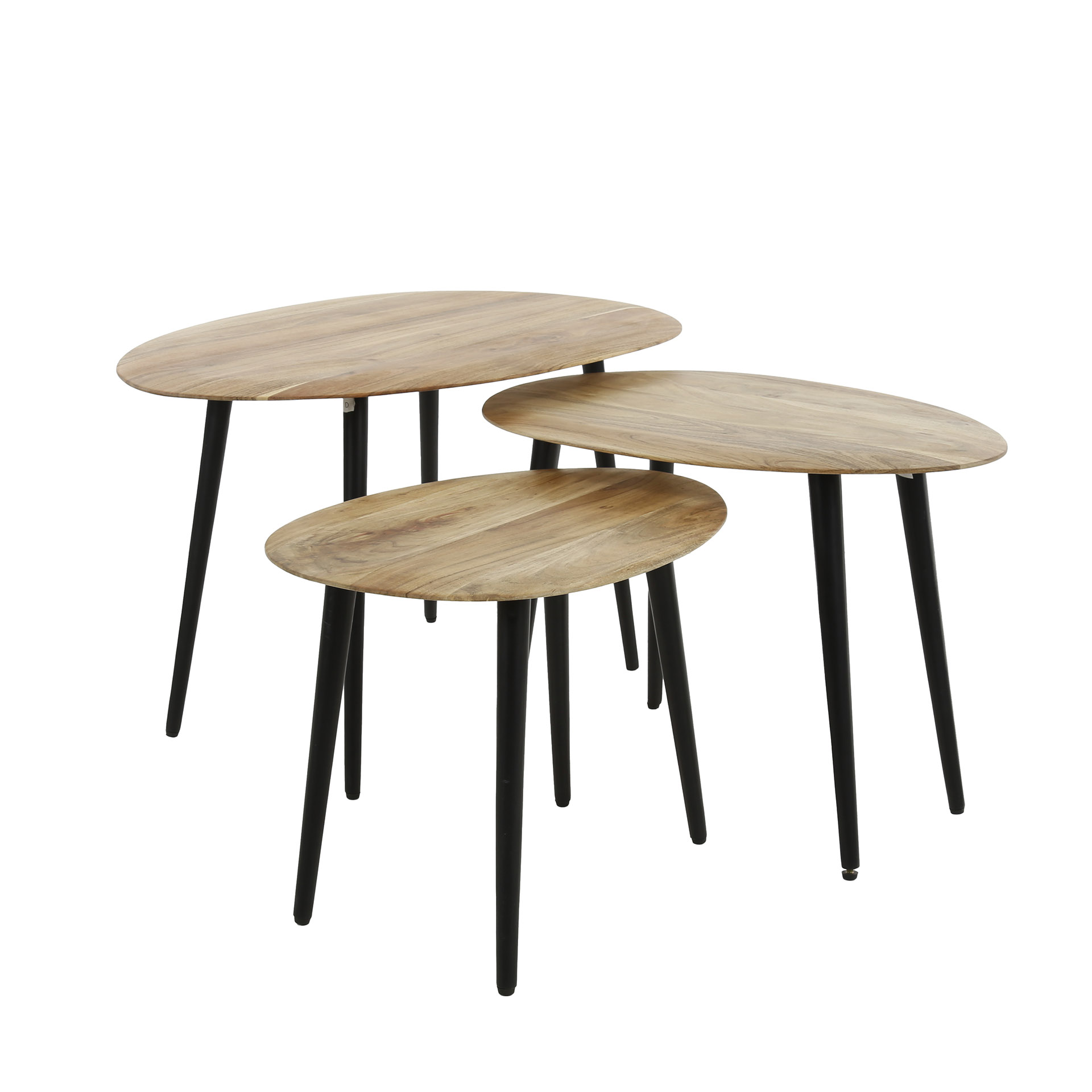 Soffbordsset/3 ekologiska / Solid akacia naturell