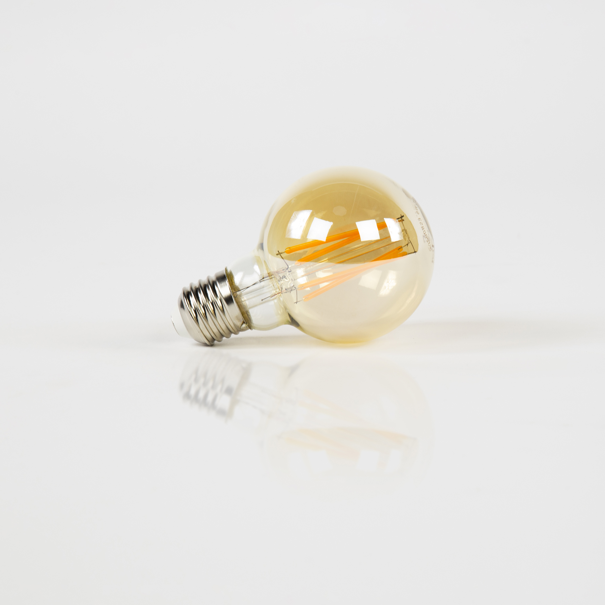 Ljuskälla LED [G70] filamentkula Ø7 / Bärnstensfärgat glas