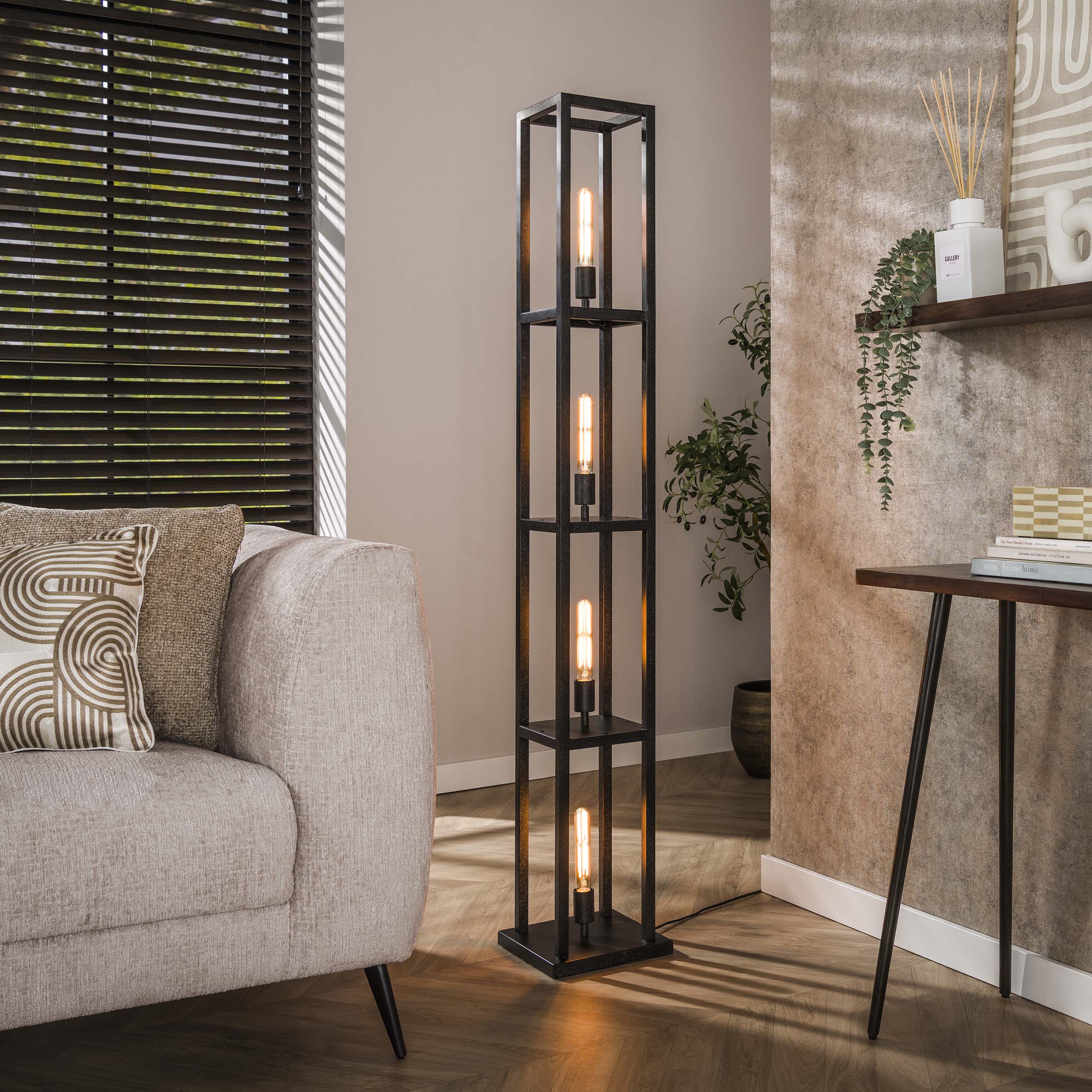 Golvlampa Quadra 4-light - Artic svart