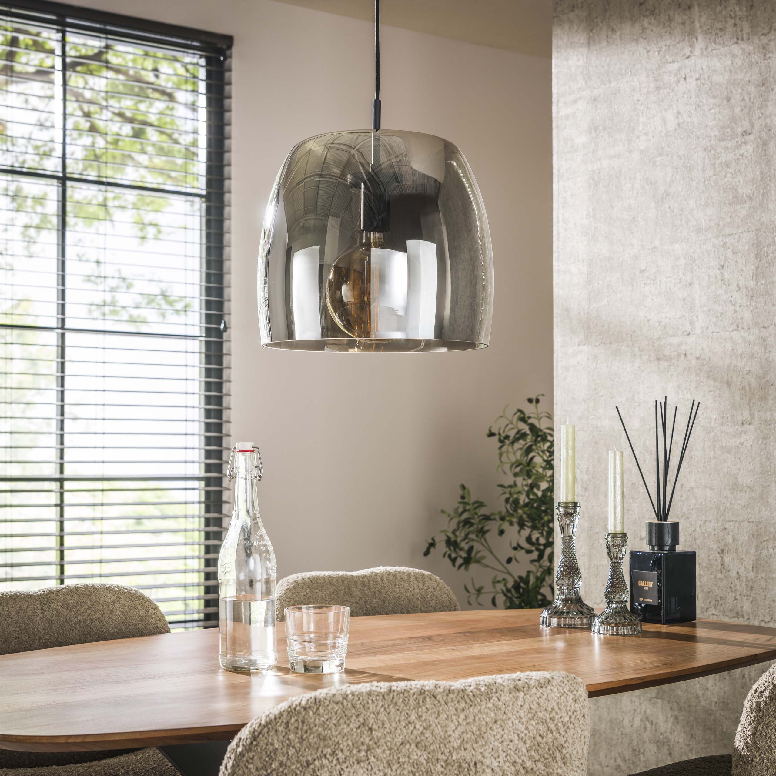 Hänglampa 1L driftglas / Rökgrå glas