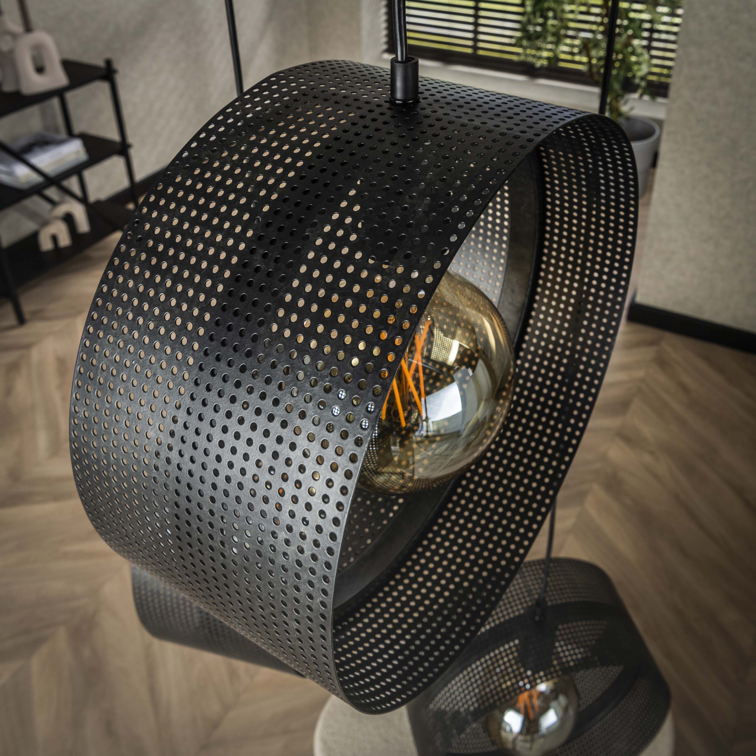 Hänglampa Ringnät steg 3-ljus - Charcoal