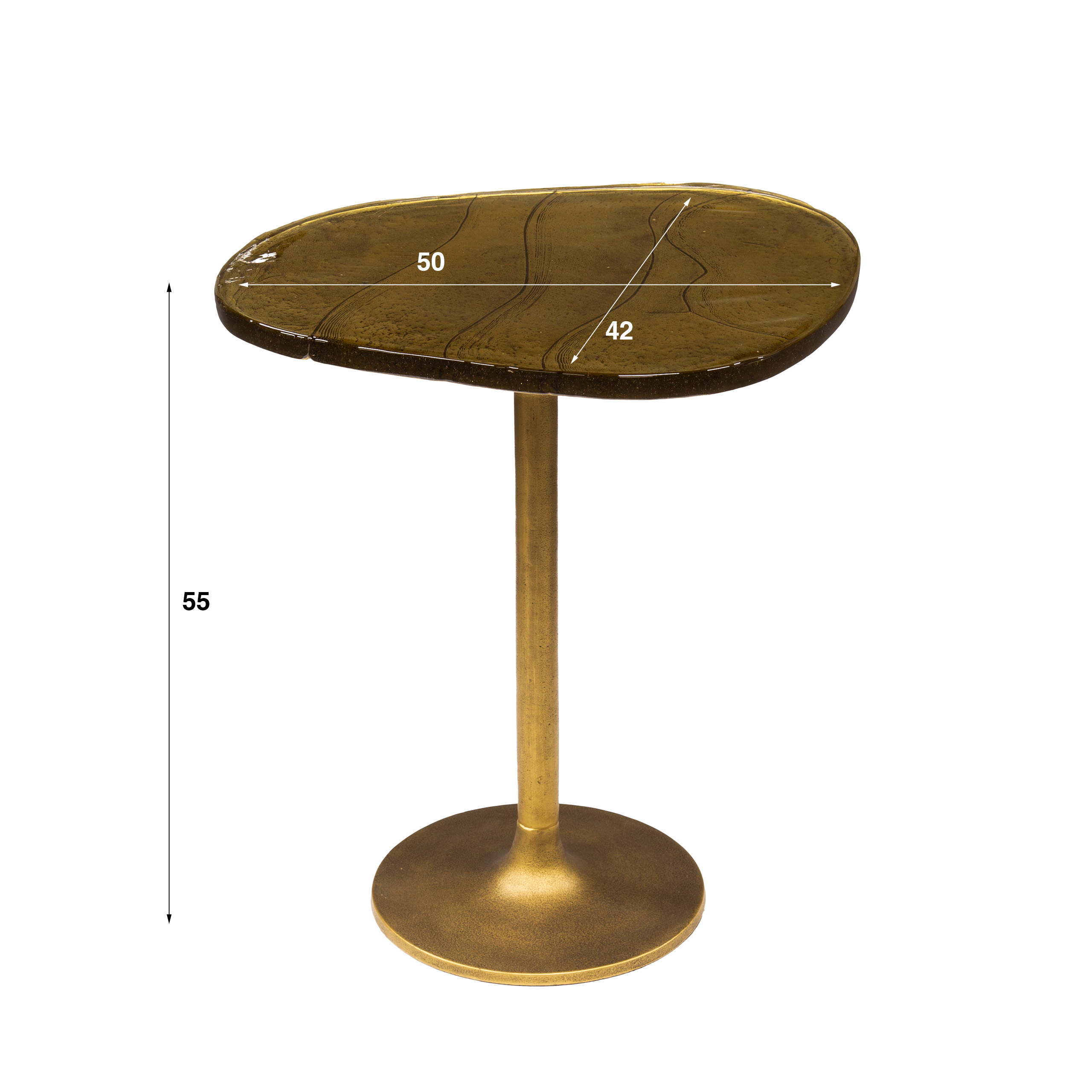 Sidobord Eclipse medium - Antikt guld