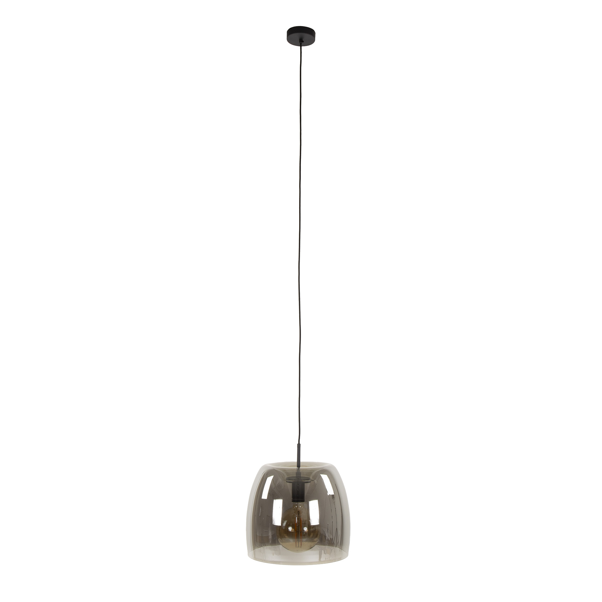 Hänglampa 1L driftglas / Rökgrå glas