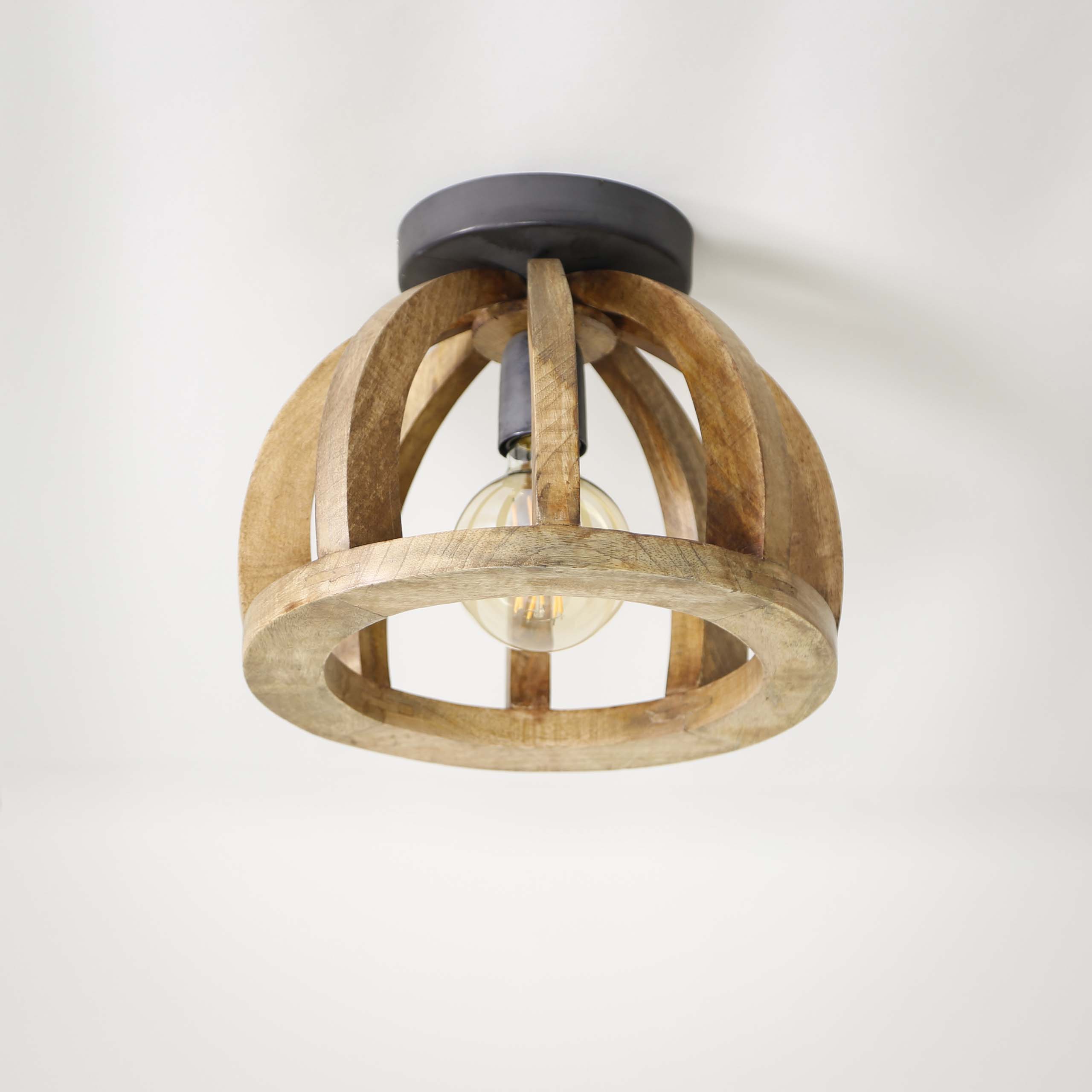 Taklampa Orba 1-light - Solid mango