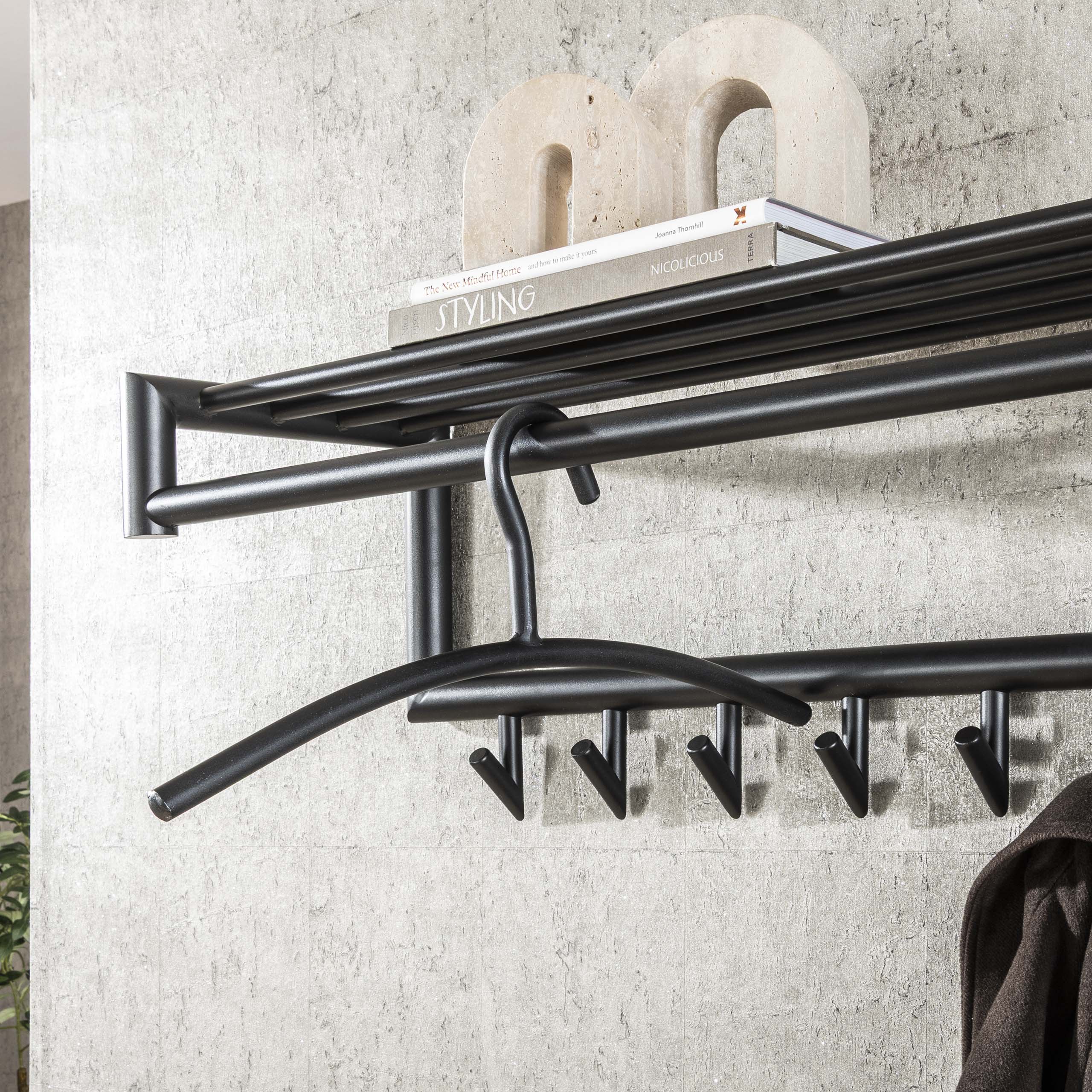 Klädhängare Tubra - förpackad per 6 - Gunmetal