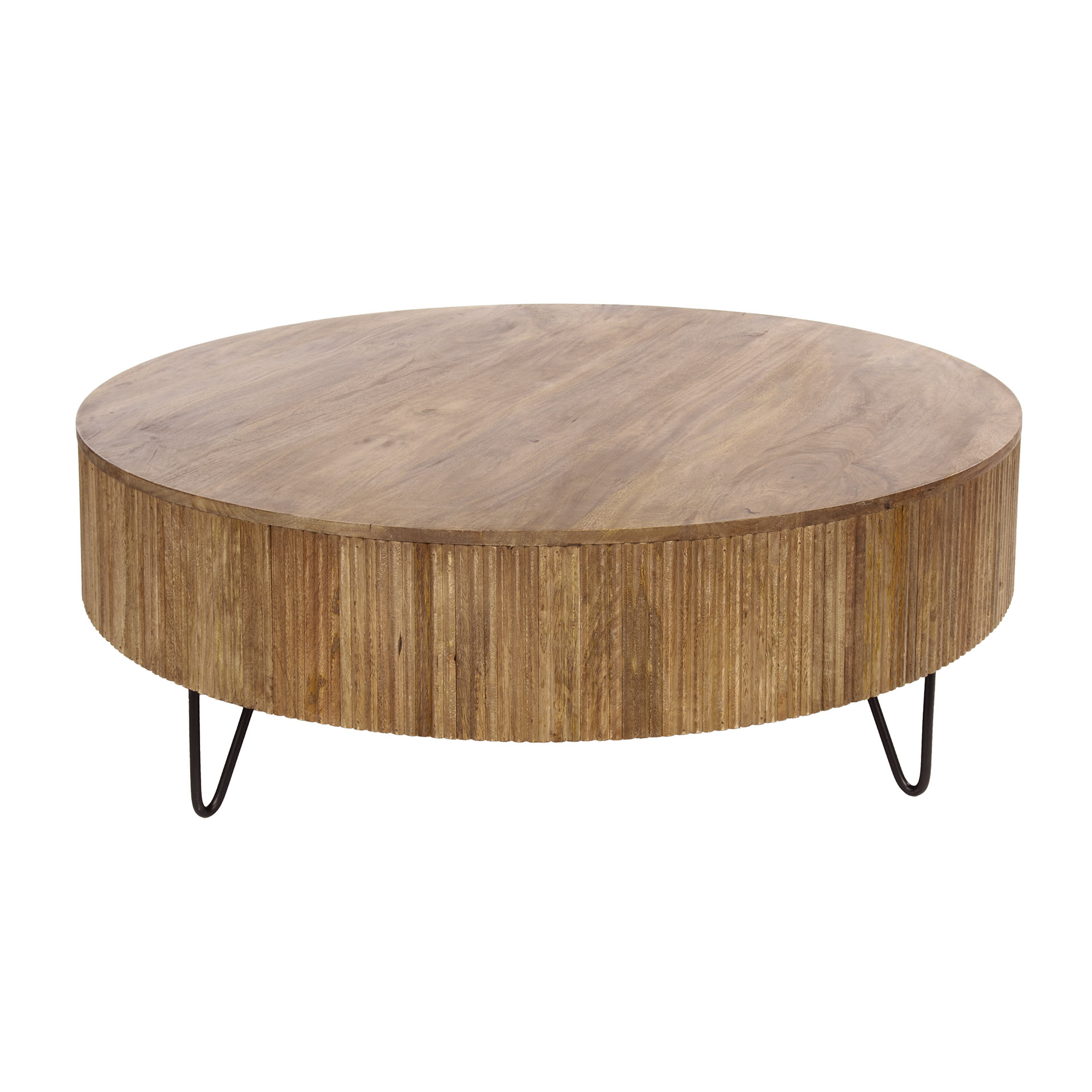 Soffbord Wave Ø120 cm - Solid mangosand
