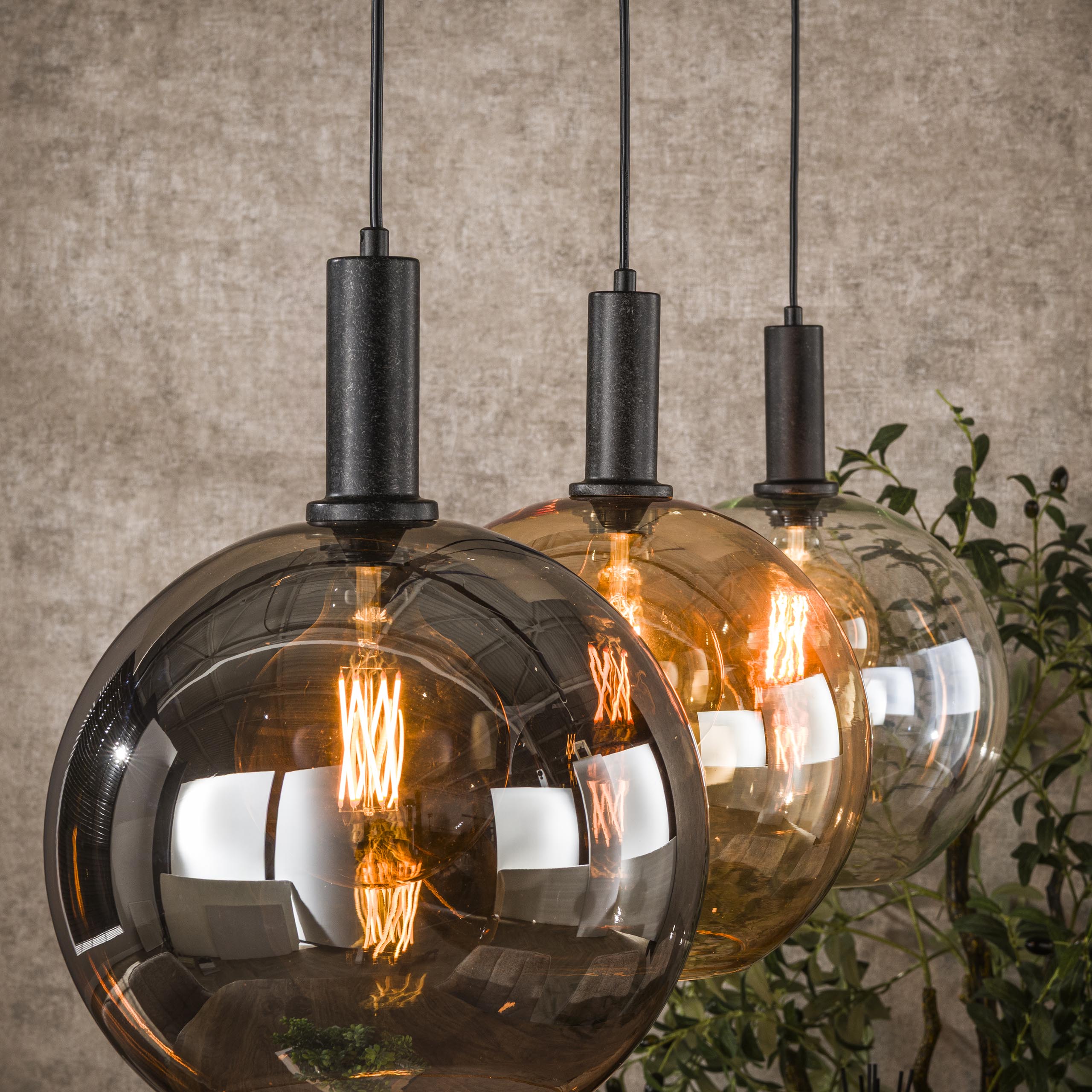 Hänglampa Sfera Tricolore 3-light - Artic svart