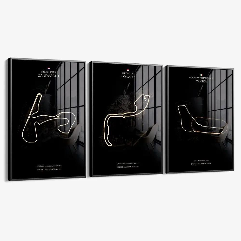 Bundle: "F1 Tracks" (3x) – Glas