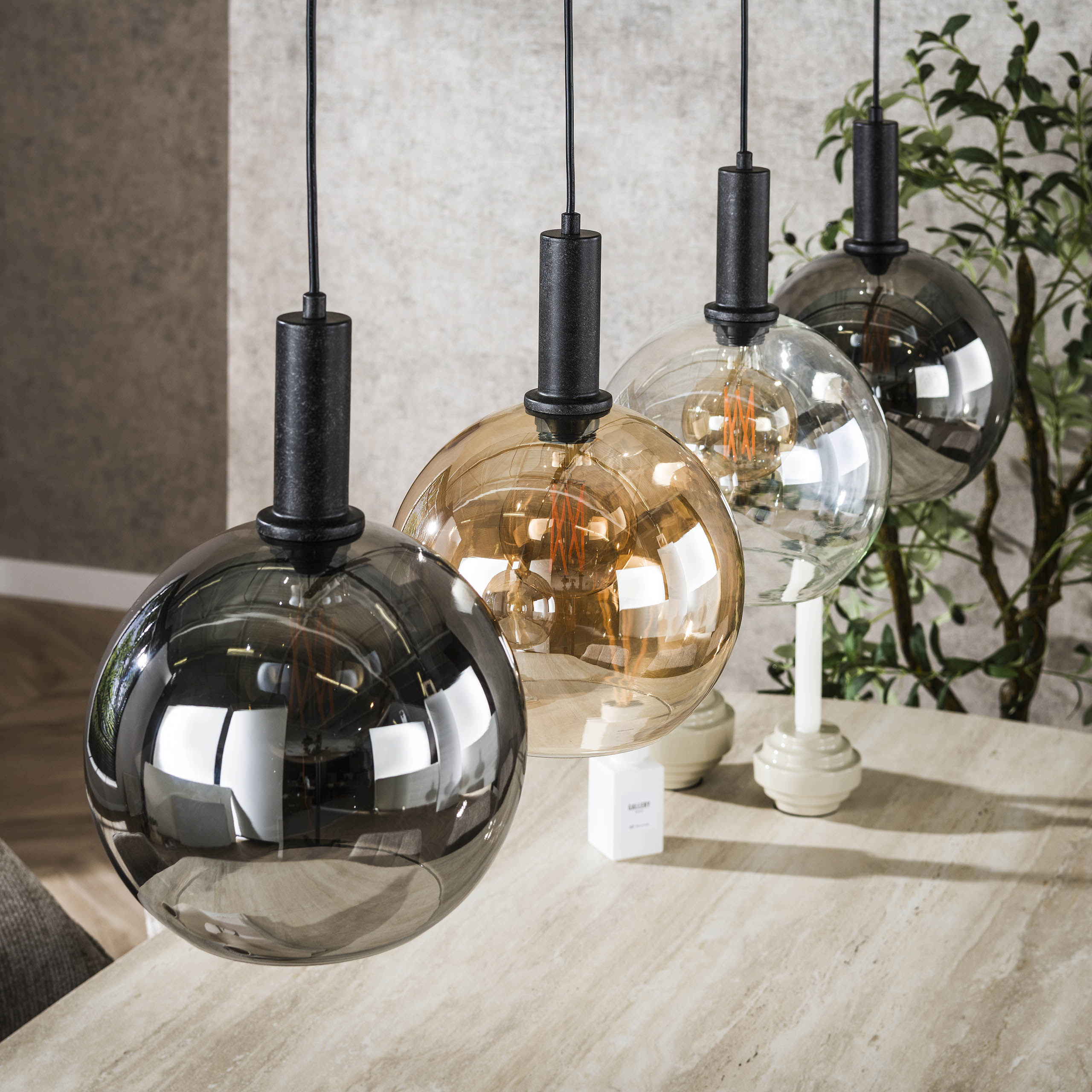 Hänglampa Sfera Tricolore 4-light - Artic svart