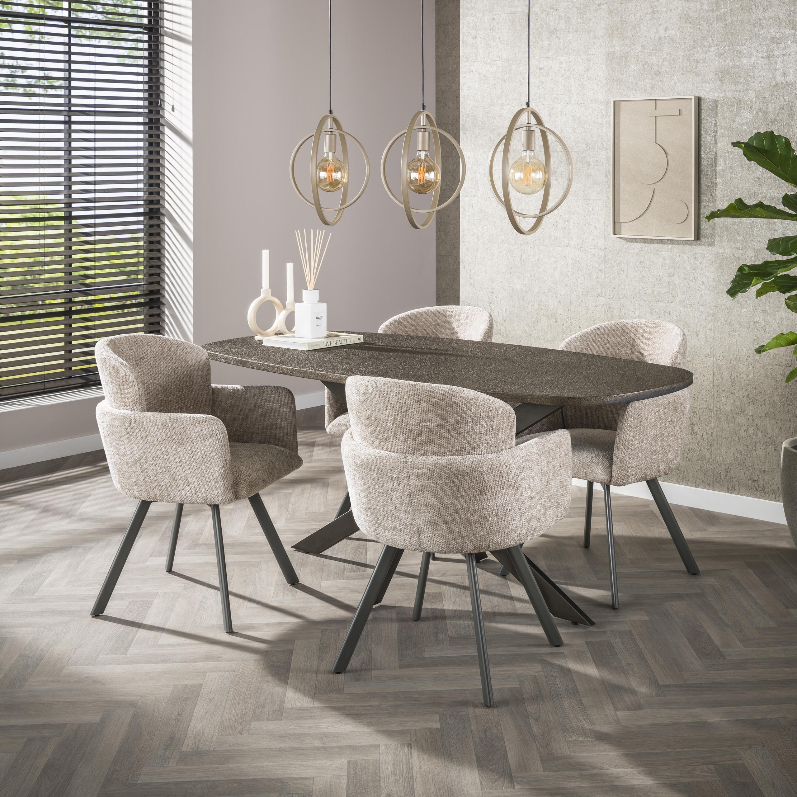 Hänglampa Turn Around 3-ljus - Beige