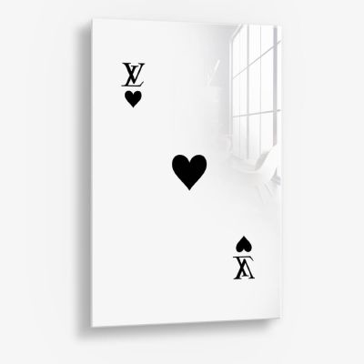 LV Hearts White – Glas