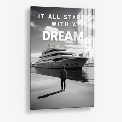 Yacht Dream B&W – Glas