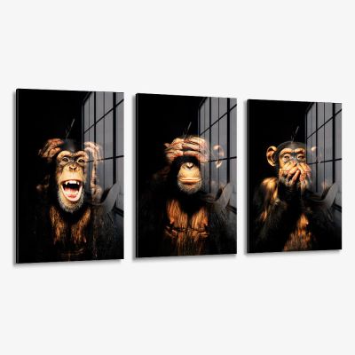 Bundle: "3 Wise Monkeys II" (3x) – Glas