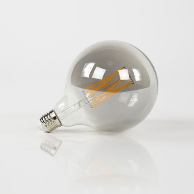 Ljuskälla LED [G125] glödlampa Ø12,5 - E27 6W dimbar / rökgrå glas