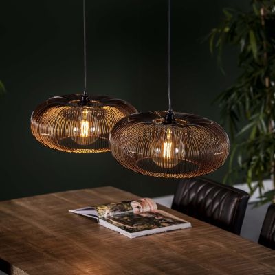 Hänglampa 2L koppartråd
