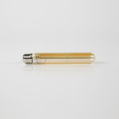 Ljuskälla LED [T32-L185] glödtrådsrör 18,5 cm - E27 4W 2100K 280lm dimbar / Bärnstensfärgad glas