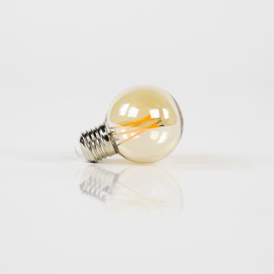 Ljuskälla LED [G60] filamentkula Ø6 / Bärnstensfärgat glas