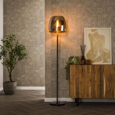 Golvlampa 1L driftglas / Rökgrå glas