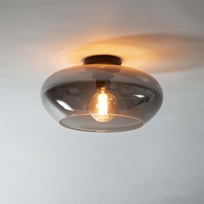 Taklampa höja glas / Rökgrå glas