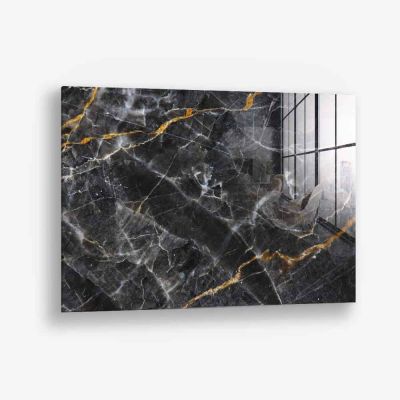 Black,  White & Gold Stone – Glas