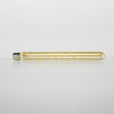 Ljuskälla LED [T32-L300] glödtrådsrör 30 cm - E27 4W 2100K 280lm dimbar / Bärnstensfärgad glas