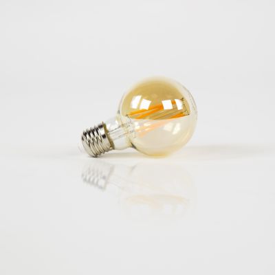 Ljuskälla LED [G70] filamentkula Ø7 / Bärnstensfärgat glas