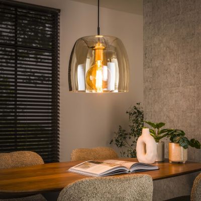 Hänglampa 1L driftglas / Amberfärgat glas