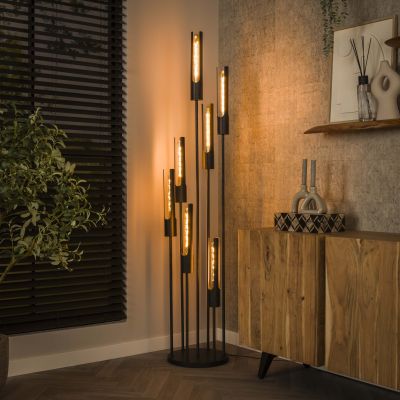 Golvlampa 7L stegrör / Artic svart